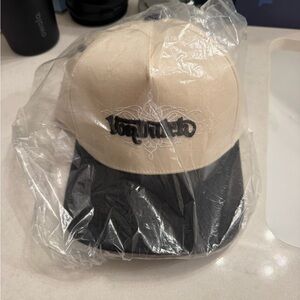 Von Dutch Cream and Black Cap with Embroidered Logo